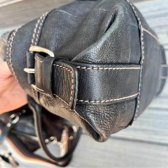 Fossil vintage black leather handbag - Picture 5 of 11